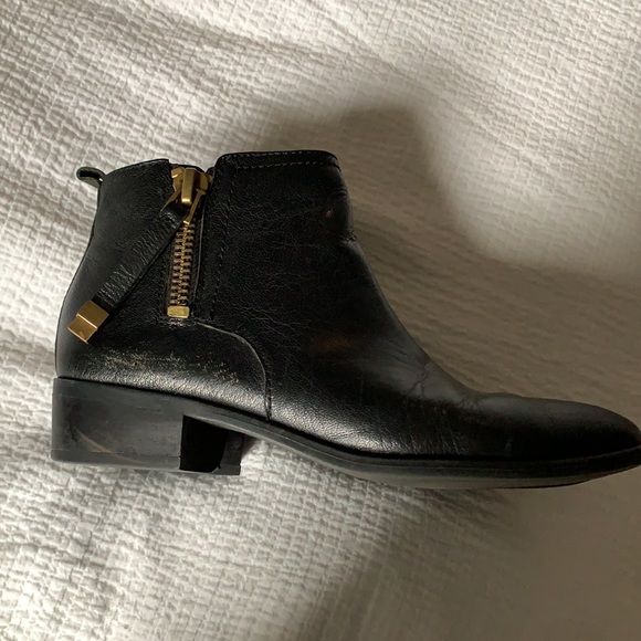 Franco Sarto side zip black leather ankle boot - Picture 5 of 5